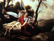 LA HIRE, Laurent de Abraham Sacrificing Isaac g France oil painting reproduction